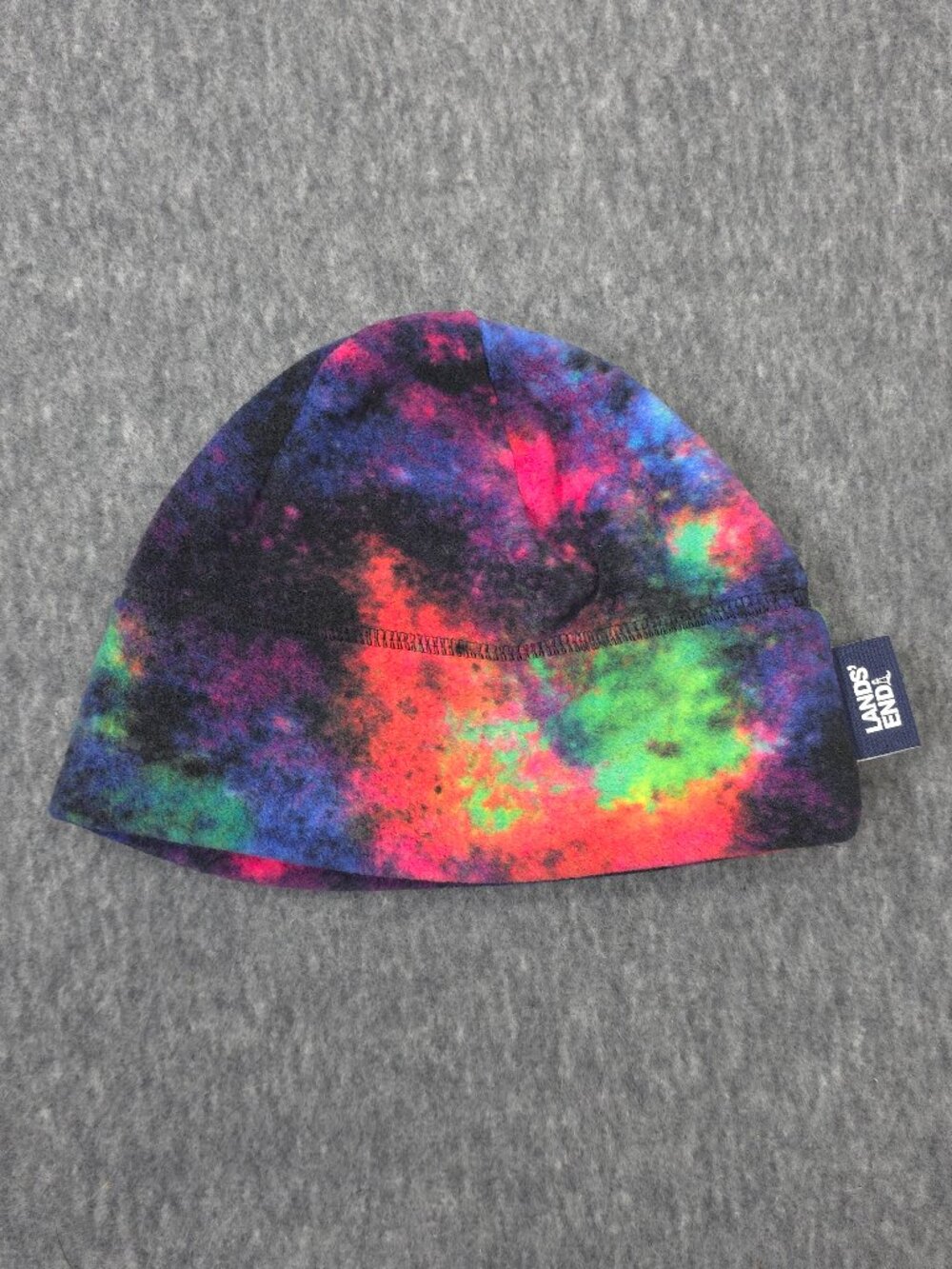 Lands' End Kids Multicolor Galaxy Fleece Beanie Hat Size Small NWOT